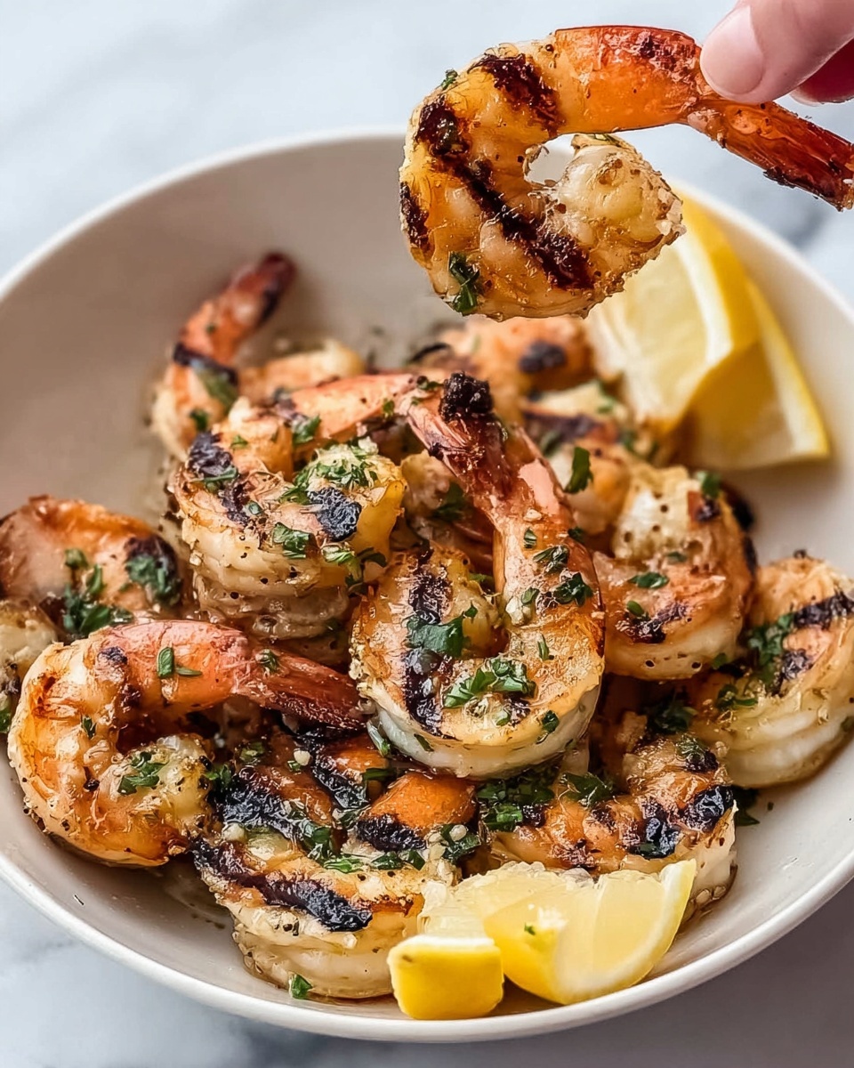 BBQ Grilled Prawns with Garlic, Lemon & Chilli Recipe - Recipe Image