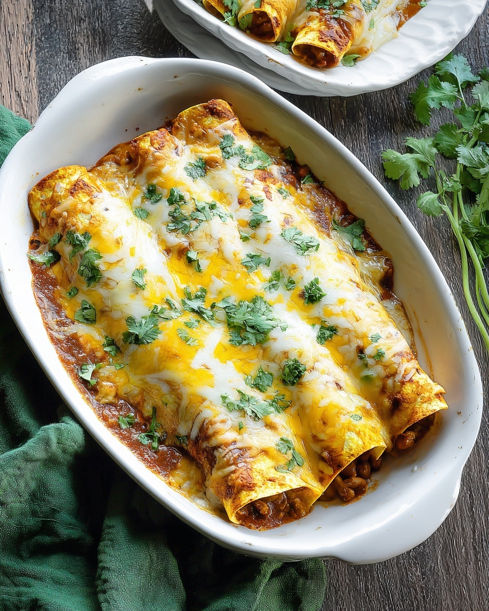 Bean and Cheese Enchiladas Recipe - Recipe Image