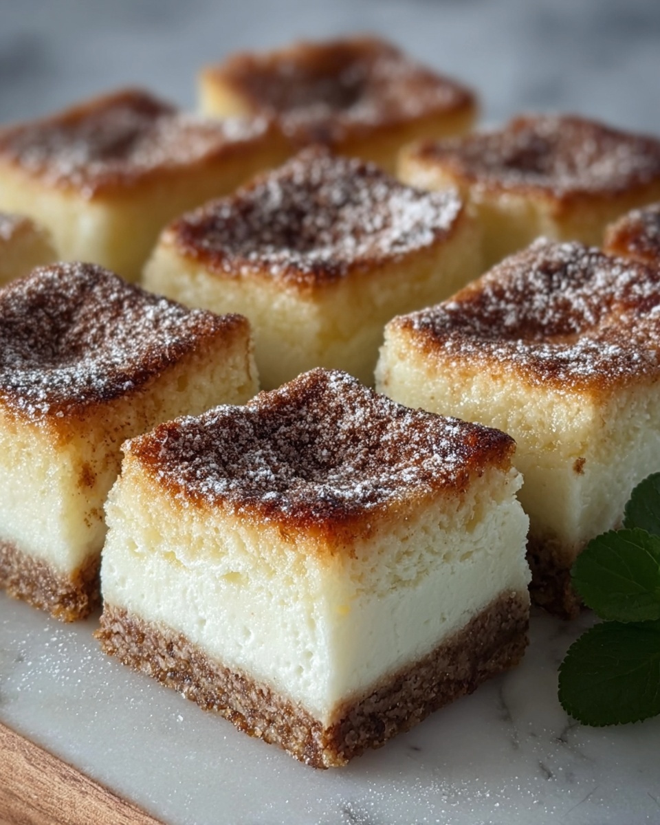 Cinnamon Churro Cheesecake Bars Recipe - Recipe Image