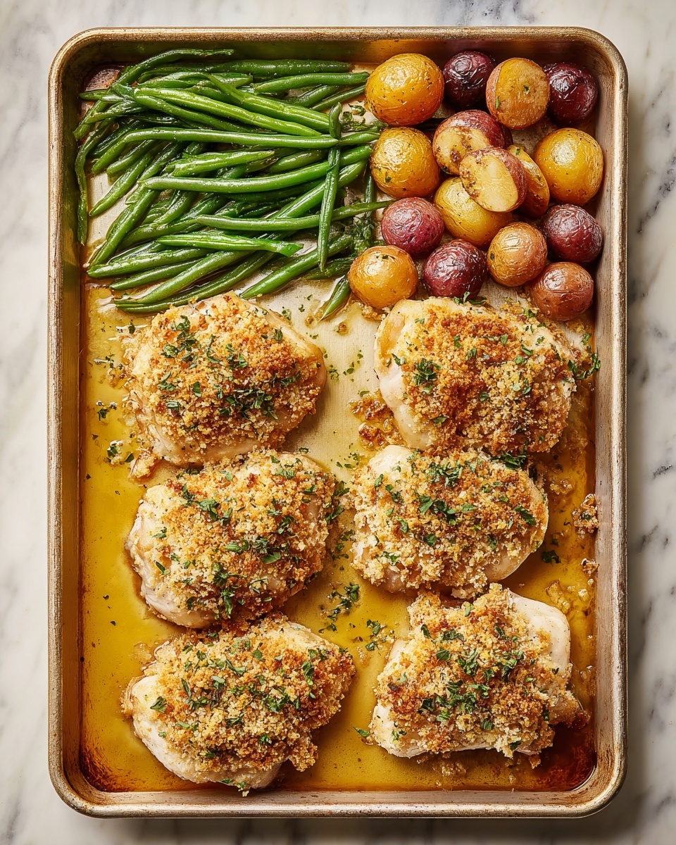 Parmesan Crusted Chicken Sheet Pan Dinner Recipe - Recipe Image