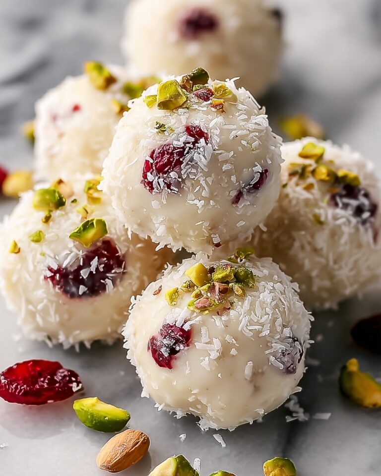 Cranberry Pistachio White Chocolate Truffles Recipe